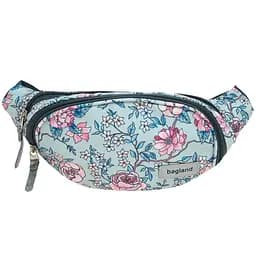 Сумка-бананка Bagland Bella 2 л сублімація 978 бірюзова з принтом(00202664)