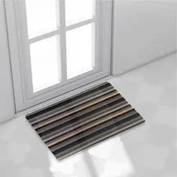 Дверний килимок Lovely Svi з петлевою щетиною 40 x 60 для внутрішнього зовнішнього входу -  Жовта полоска