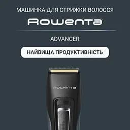 Машинка для стрижки Rowenta Advancer, для бороди, вусів, голови, мережа+акум., роторний мотор, насадок-3, кейс, титан.напил., темно-синій - мініатюра 5
