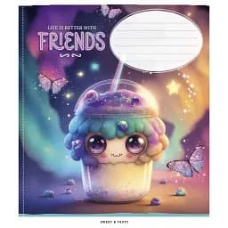 Зошит учнівський Школярик Star 012-3396K-2 в клітинку 12 аркушів