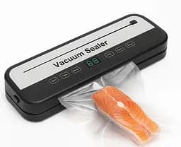 Электрический вакууматор FG-0018 для хранения продуктов с двойной функцией вакуумирования и запайки Черный