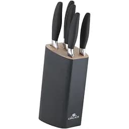 Набір з 5 кухонних ножів та підставки Gerlach Чорний 000267166