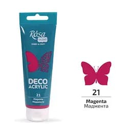 Акрил для декору Маджента (21) матовий 75 мл Rosa Talent
