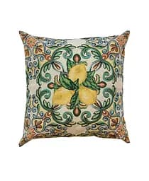 Декоративная наволочка Прованс Lemon, 45х45 см, желтый с зеленым (16139)