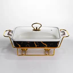 Мармит настольный Yiwu прямоугольный с подогревом 35.5х19х15.5 см на металлической подставке с крышкой мармитница для первых блюд ML438-13