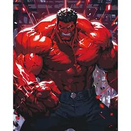 Картина по номерам "Красный Халк" Art Craft 16522-AC 40х50 см