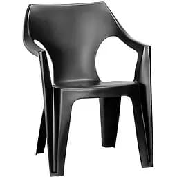 Стілець садовий пластиковий  Allibert  Dante low back сірий