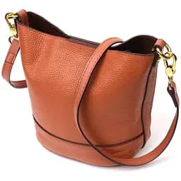 Женская сумка Vintage с отдельной косметичкой внутри из натуральной кожи 22х18х12 см sum0029032