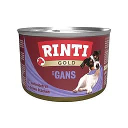 Влажный корм для собак Rinti Gold с гусям 400 г беззерновой, 70% мяса, 25% гусиного мяса, натуральный состав.