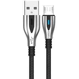 Кабель Kaku KSC-097 USB - Micro USB 1.2 m з індикатором - Black