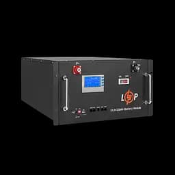 Акумулятор LP LiFePO4 48V (51,2V) - 230 Ah (11776Wh) (Smart BMS 200A) з LCD RM RS485/CAN - мініатюра 3