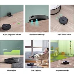 Робот пилосос Kyvol Cybovac L30 Lidar/210ml+210ml/2600 mA/2500 pa/Google Assistant,Amazon Alexa (Kyvol L30) - мініатюра 3