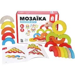 Деревянная мозаика Радужные дуги, 24 элемента, 900507