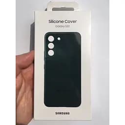 Оригінальний силіконовий чохол Silicone Cover для Samsung Galaxy S22 (S901) EF-PS901TGEGRU Forest Green - мініатюра 2
