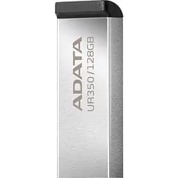 Юсб флешнакопичувач металевий A-DATA UR 350 128Gb USB 3.2 сріблясто чорний - мініатюра 3