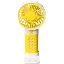 Дитячий портативний USB-вентилятор з підставкою під телефон жовтий (Х31)