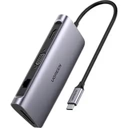 Хаб-адаптер мультипортовий Ugreen 9-in-1 HDMI Ethernet USB-C Hub (40873)