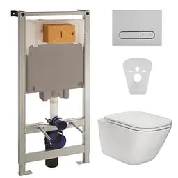 Комплект инсталляция Volle 141515 + унитаз Gap Rimless A34H470000 с сидением Soft Close Slim, Белый