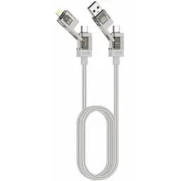 Дата кабель Amaya ACD-390 4in1 Type-C to Lightning/Type-C to USB 240W (1m) Biege