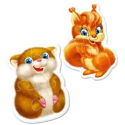 Дитячі магнітні пазли "Пухнастики" Vladi Toys VT3208-18, 8 елементів - мініатюра 2