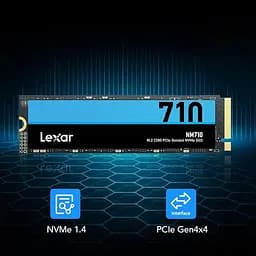 Накопичувач SSD Lexar m.2 NVMe 1TB NM710 1Tb PCI-E 4.0x4 (LNM710X01T-RNNNG) (LNM710X001T-RNNNG) - мініатюра 5