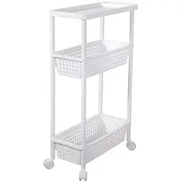 Етажерка трьохрівнева на колесах MVM, біла (FH-23 WHITE)