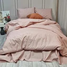 Постельное белье MERISET Розовое Бязь страйп Полуторный на резинке 560626-5