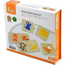 Логічний пазл Viga Toys Що їдять звірятка 24 елементів (51607) - мініатюра 2
