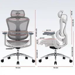 Ігрове крісло Sihoo DORO C300L Mesh White (DORO-C300L-A3-102) - мініатюра 13