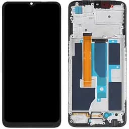 Дисплей Oppo A55 5G чорний, оригінал PRC, з рамкою p/n: 6A01B001DR500