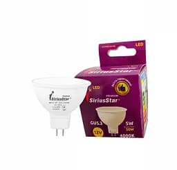 Светодиодная лампа SIRIUSSTAR 3506 MR16 12V 5W 4000K- GU5,3