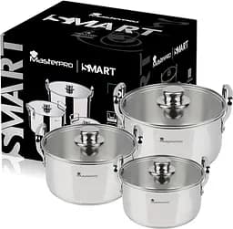 Набір каструль з кришками MasterPro Smart 3,14 / 6,5 / 11,6 л 6 предметів (BGMP-2145) - мініатюра 9