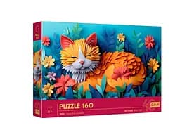 Пазл "Котёнок" 160 элементов 40049 Trefl, 40-летний юбилей Трефл/Искусство из бумаги, в коробке (5900511400496)