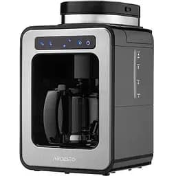 Кофеварка Ardesto FCM-DG064, Black/Inox, 600 Вт, капельная, резервуар 0,5 л, зерно + молотый кофе, дисплей