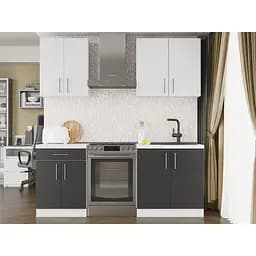 Кухня модульна Еверест Оптіма набір №2 Німфея альба/Антрацит 2 м (EVR-5697)