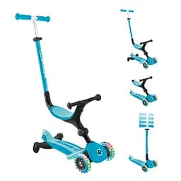 Самокат Globber Go Up Active Lights 360 колеса світяться до 20/50кг від 1 року блакитний (749-300) - мініатюра 3