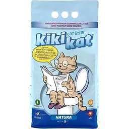 Наповнювач бентонітовий Kikikat Cat Litter Natura без запаху 5 л
