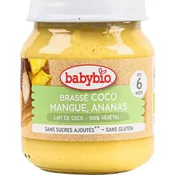 Органічне пюре Babybio з кокосового молока з манго та ананасом 130 г