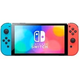 Игровая консоль Nintendo Switch OLED model Neon Blue-Red + Чехол Deluxe Travel Case Black + Защитное стекло