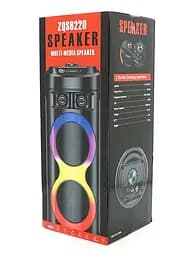 Переносна колонка караоке ZQS-6220 Bluetooth акустична система з мікрофоном та підсвічуванням 20 Вт USB Чорний - мініатюра 9