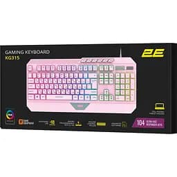 Клавіатура 2E GAMING KG315 RGB USB Pink Ukr (2E-KG315UPK) - мініатюра 6