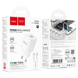 МЗП Hoco C149A Charm PD30W+QC3.0 charger set(Type-C to Type-C)(EU) Black - мініатюра 2