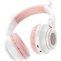 Навушники Borofone BO18 Cat Ear Bluetooth з підсвічуванням та кото-вушками білі 6974443384956