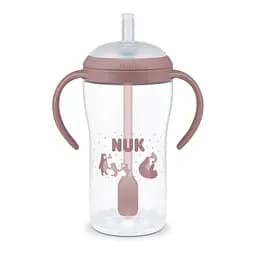 Поїльник з ручкою Nuk Perfect Match Learner Straw Cup з трубочкою 260 мл ведмідь (3954240) - мініатюра 2