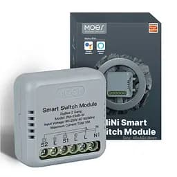 Реле Zigbee Moes ZM-104B-M Tuya Smart Switch 2ch 10 А двоканальне