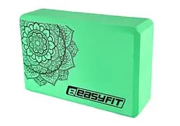 Блок для йоги EasyFit EVA с рисунком мятный (EF-1819-M)