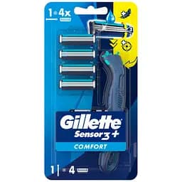 Станок для гоління Gillette Sensor 3+ Comfort 4 змінні картриджі