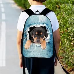 Рюкзак дитячий з собакою 34х27 см, ранець міський для хлопчика, дівчинки (00477)