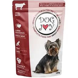 Влажный корм для собак Dog Joy пауч с говядиной в соусе 100 г