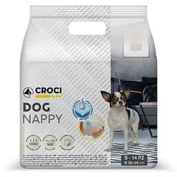 Підгузки для собак 30-39 см Croci Dog nappy S 14 шт/уп